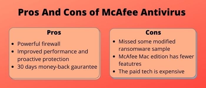 Pros And Cons of McAfee Antivirus