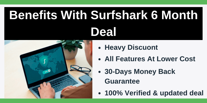 Benefits with Surfshark 6 month deal