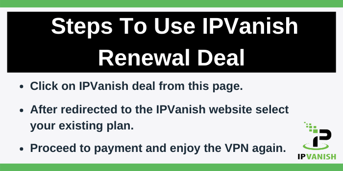 Steps To renew IPVanish