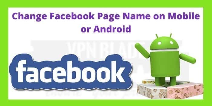 Change Facebook Page Name on Mobile