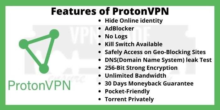 Features of ProtonVPN