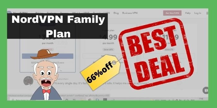 Get 66% discount on the NordVPN family plan
