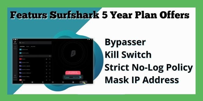 features surfshark 5 year plan offers