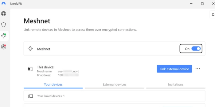 enable Meshnet NordVPN 