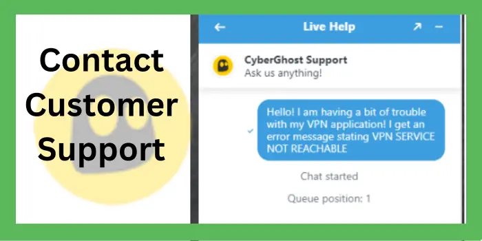 Contact Customer Support